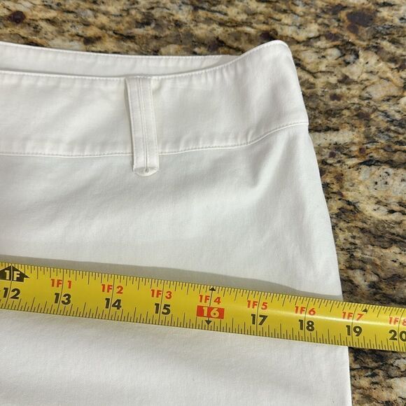 Eileen Fisher Organic Cotton Blend White Mid Rise Slim Pants Size 8 - Picture 8 of 10